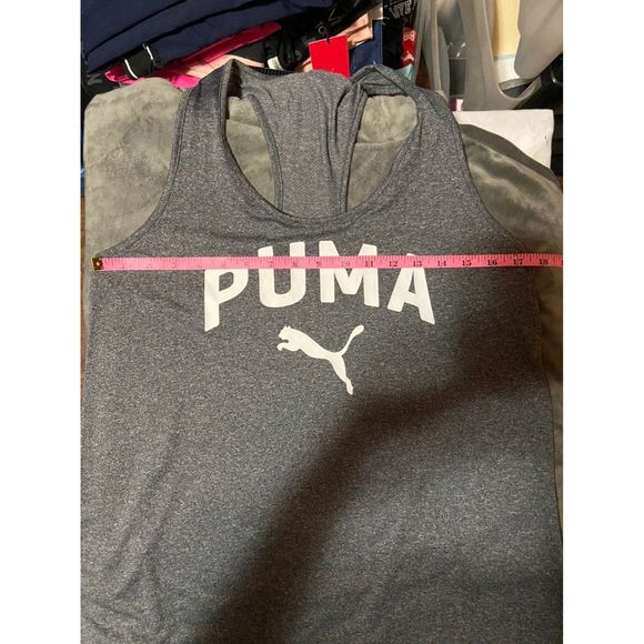 NWT Puma Mesh Logo Tank sz L - Picture 3 of 6